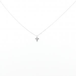 K10WG クロス ダイヤモンド ネックレス