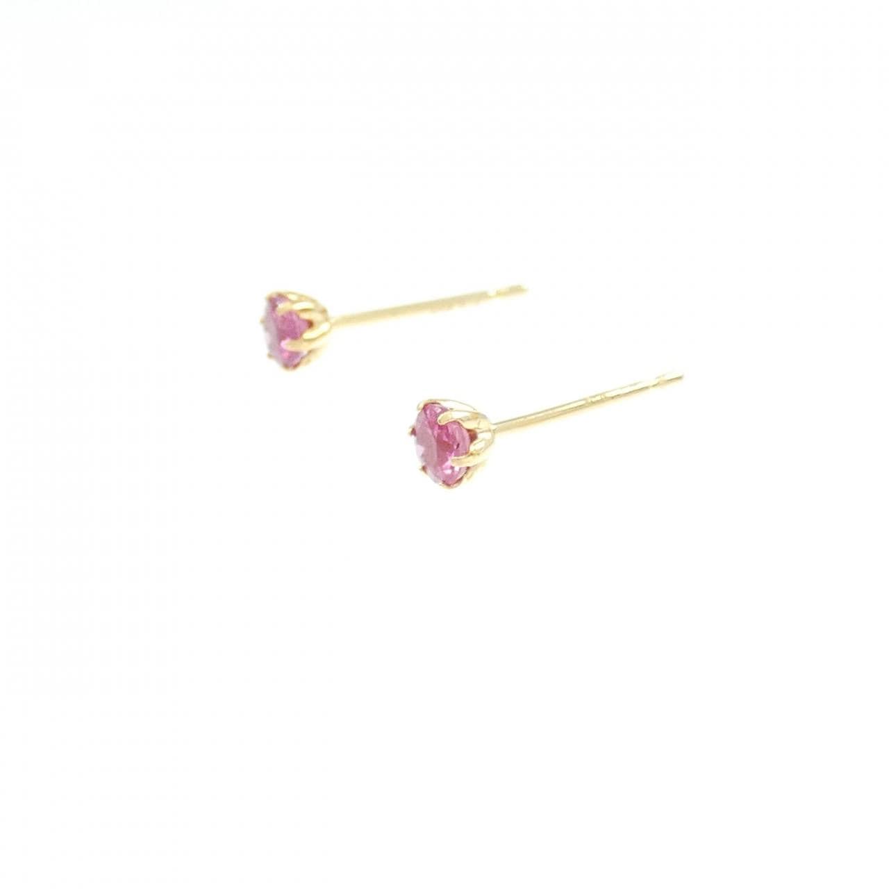 【新品】K18YG ルビー ピアス 0.26CT