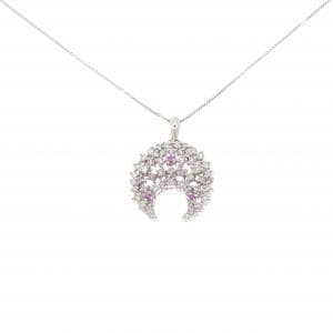 K18WG サファイヤ ネックレス 0.35CT