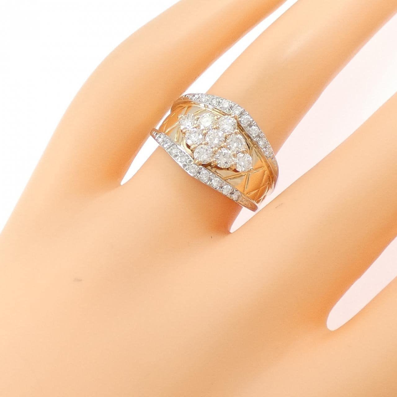 PT900/K18PG ダイヤモンド リング 1.01CT