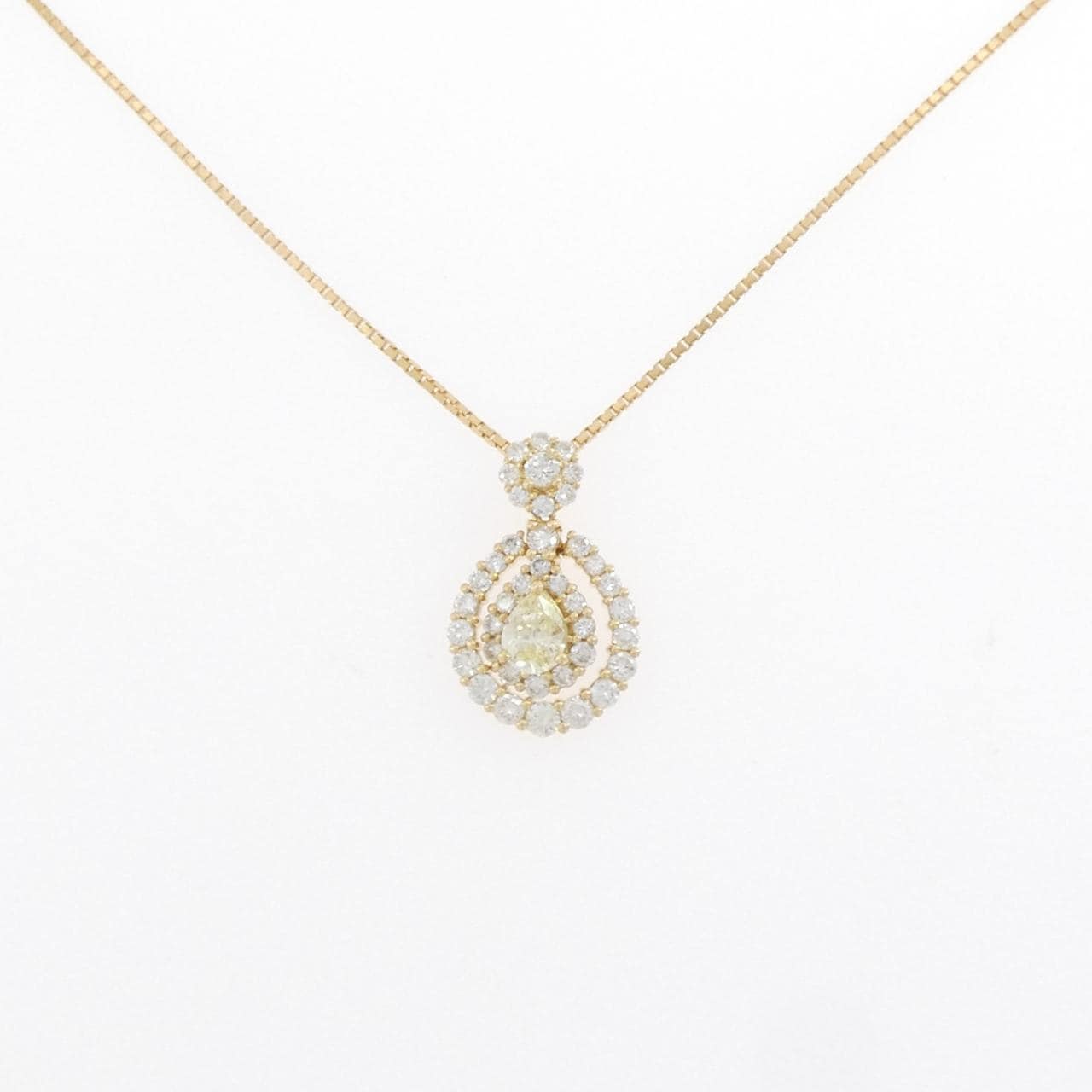 K18YG ダイヤモンド ネックレス 0.39CT