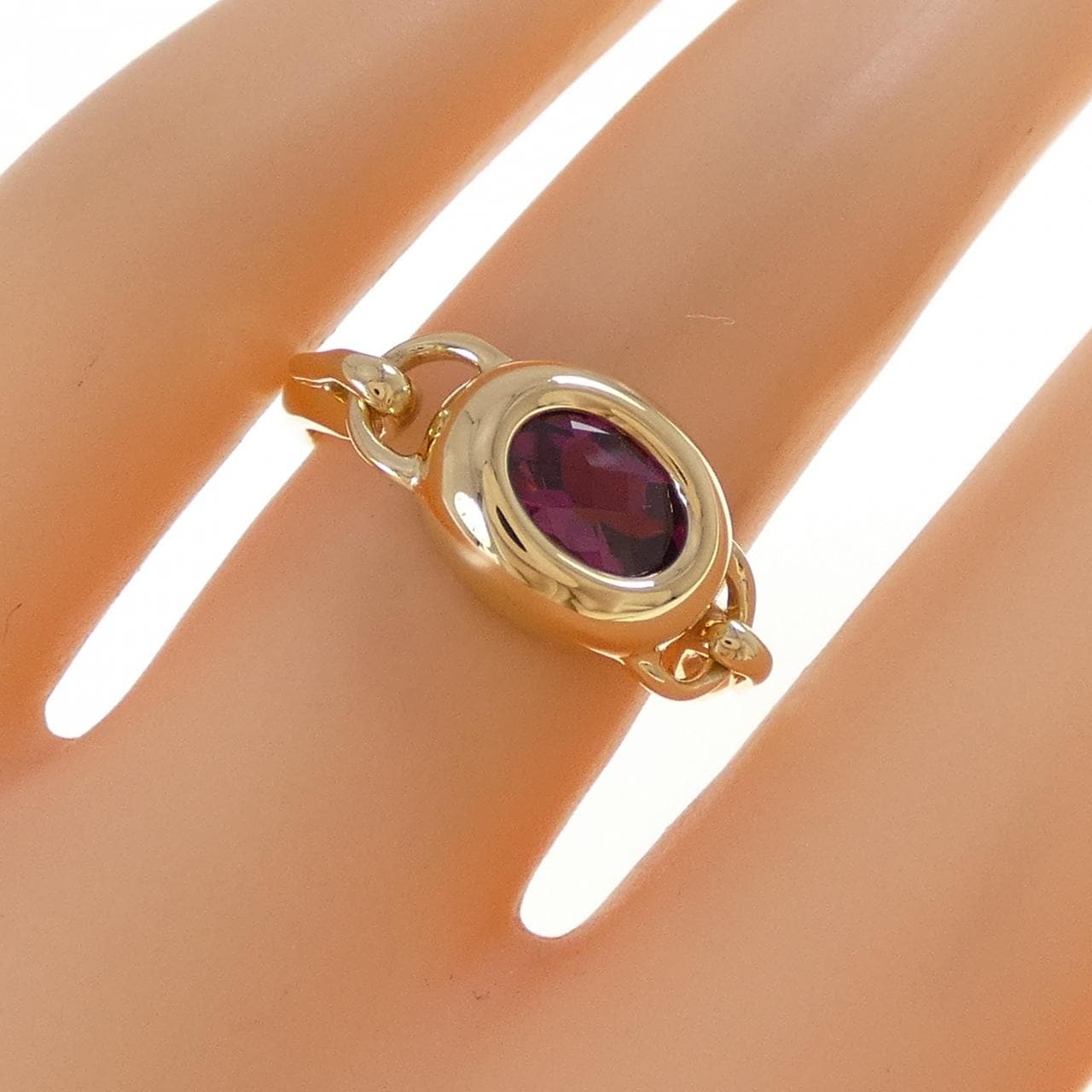 K18YG ガーネット リング