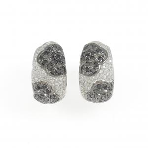 K18WG フラワー ダイヤモンド ピアス/イヤリング 1.28CT