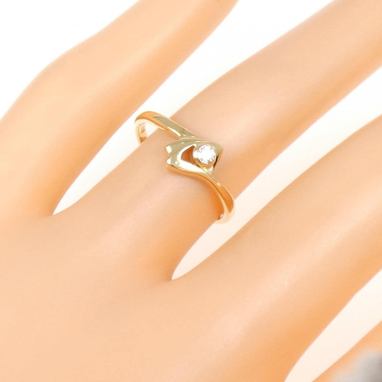 K18YG ダイヤモンド リング 0.06CT