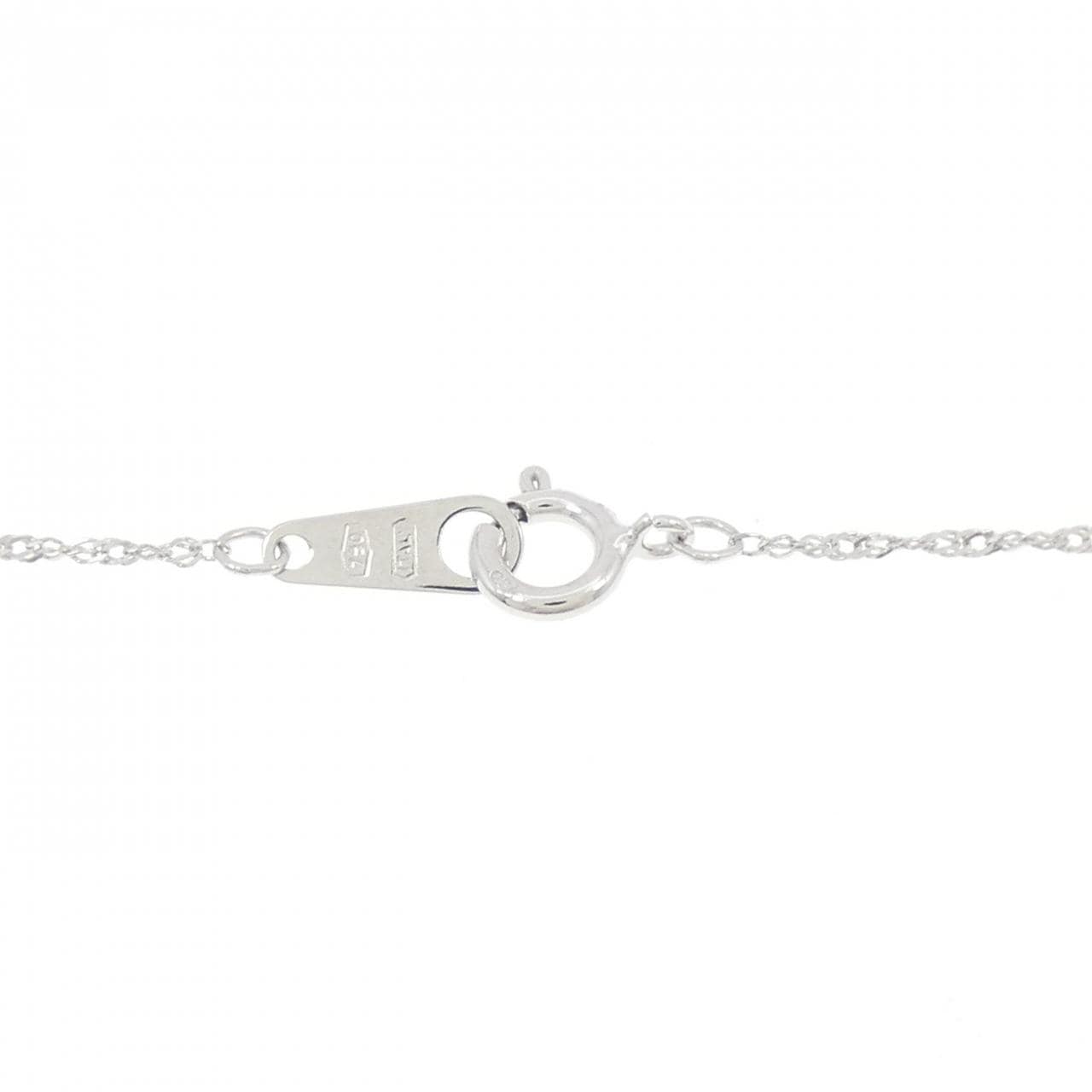 K18WG/750WG クロス ダイヤモンド ネックレス 0.50CT