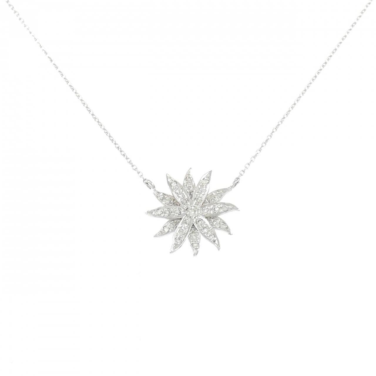 K18WG ダイヤモンド ネックレス 0.22CT