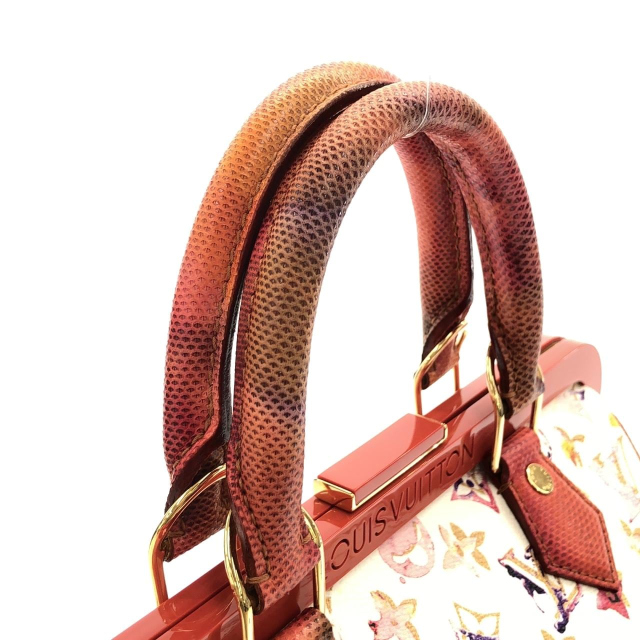 ルイヴィトン モノグラム ウォーターカラー+エキゾチックレザー スピーディ フレーム M95729 ボストンバッグ