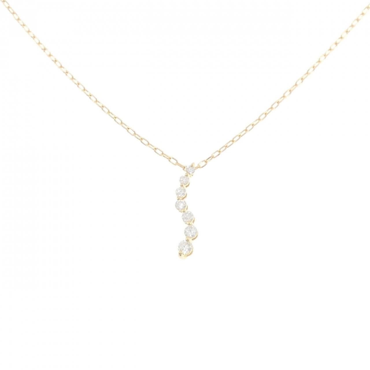 K18YG ダイヤモンド ネックレス 0.15CT