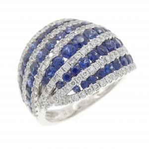 750WG サファイヤ リング 2.49CT