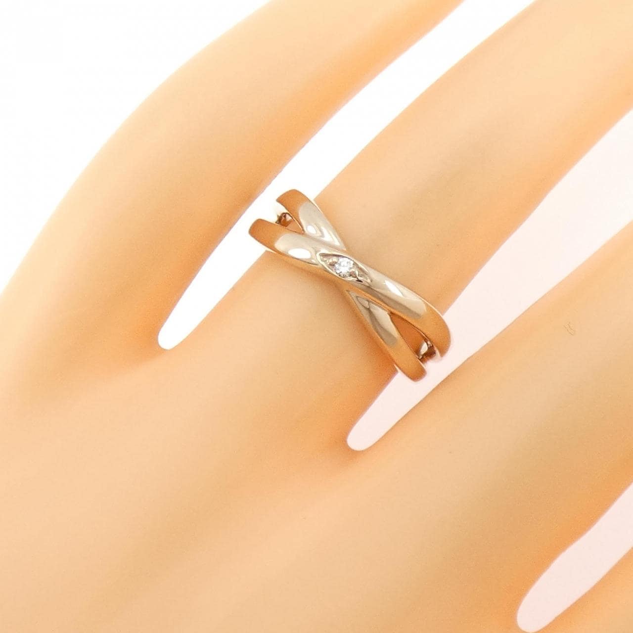 K18PG ダイヤモンド リング 0.01CT