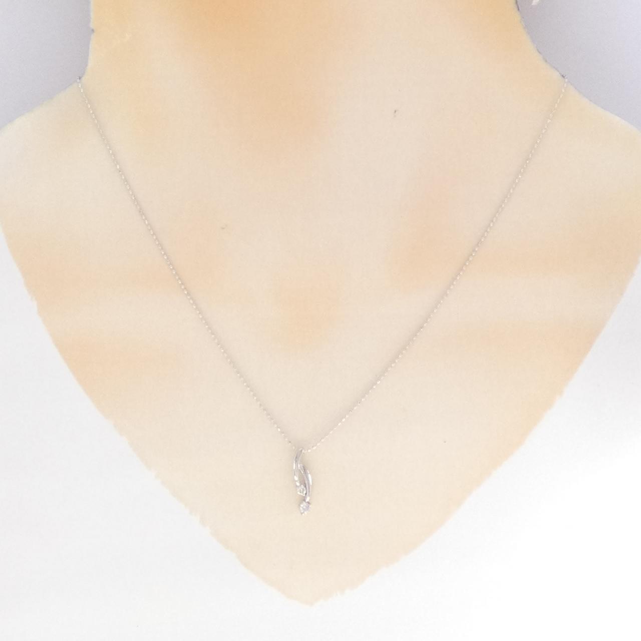 K18WG ダイヤモンド ネックレス 0.10CT