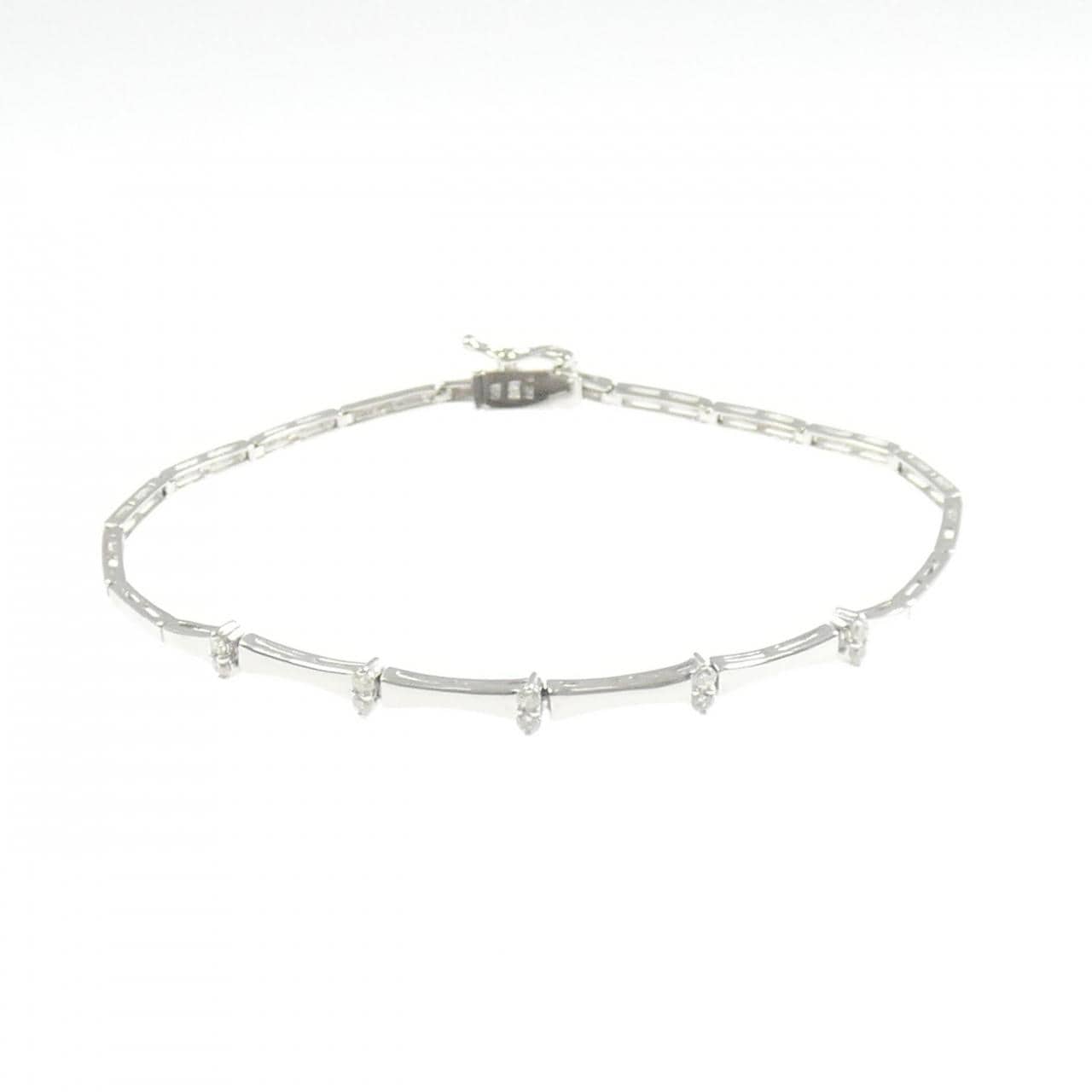 K18WG ダイヤモンド ブレスレット 0.20CT