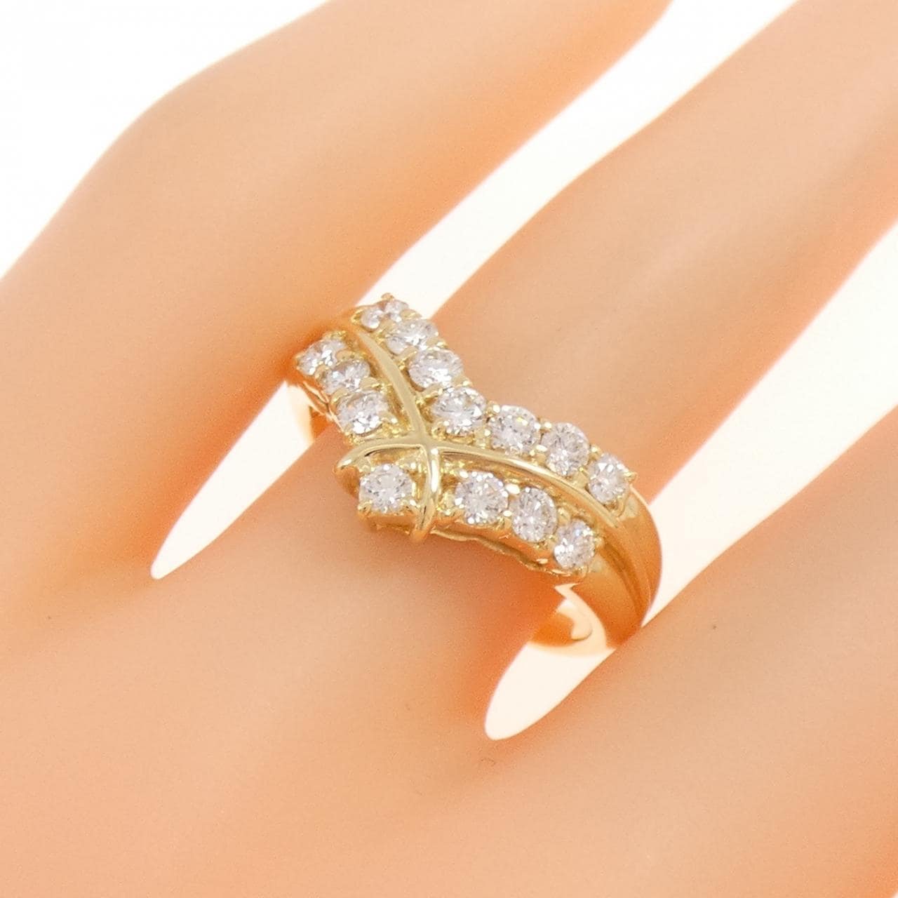 K18YG ダイヤモンド リング 0.60CT