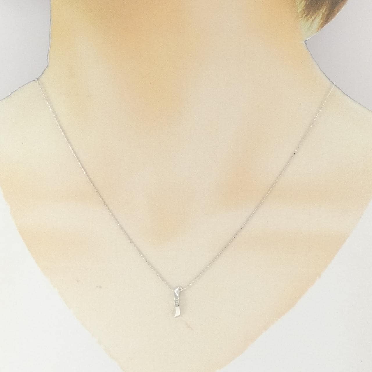 K18WG ダイヤモンド ネックレス 0.03CT