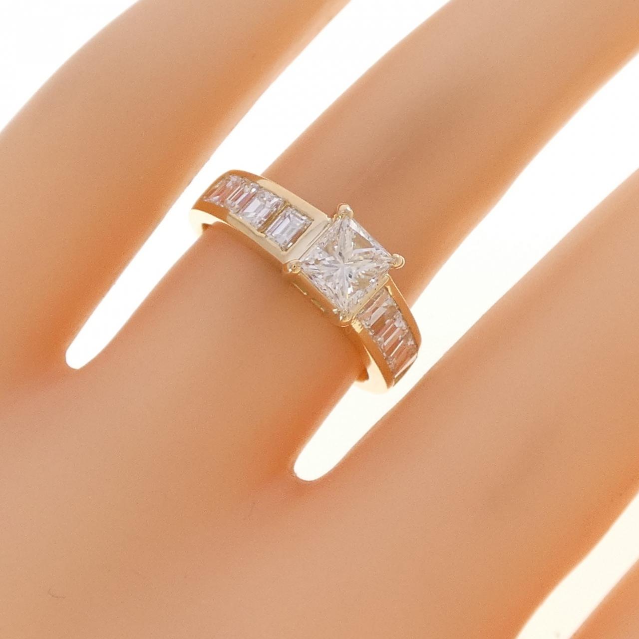 K18YG ダイヤモンド リング 0.664CT