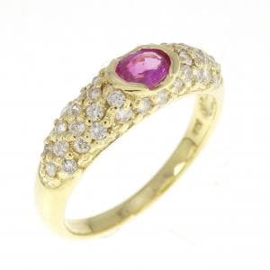K18YG ルビー リング 0.27CT