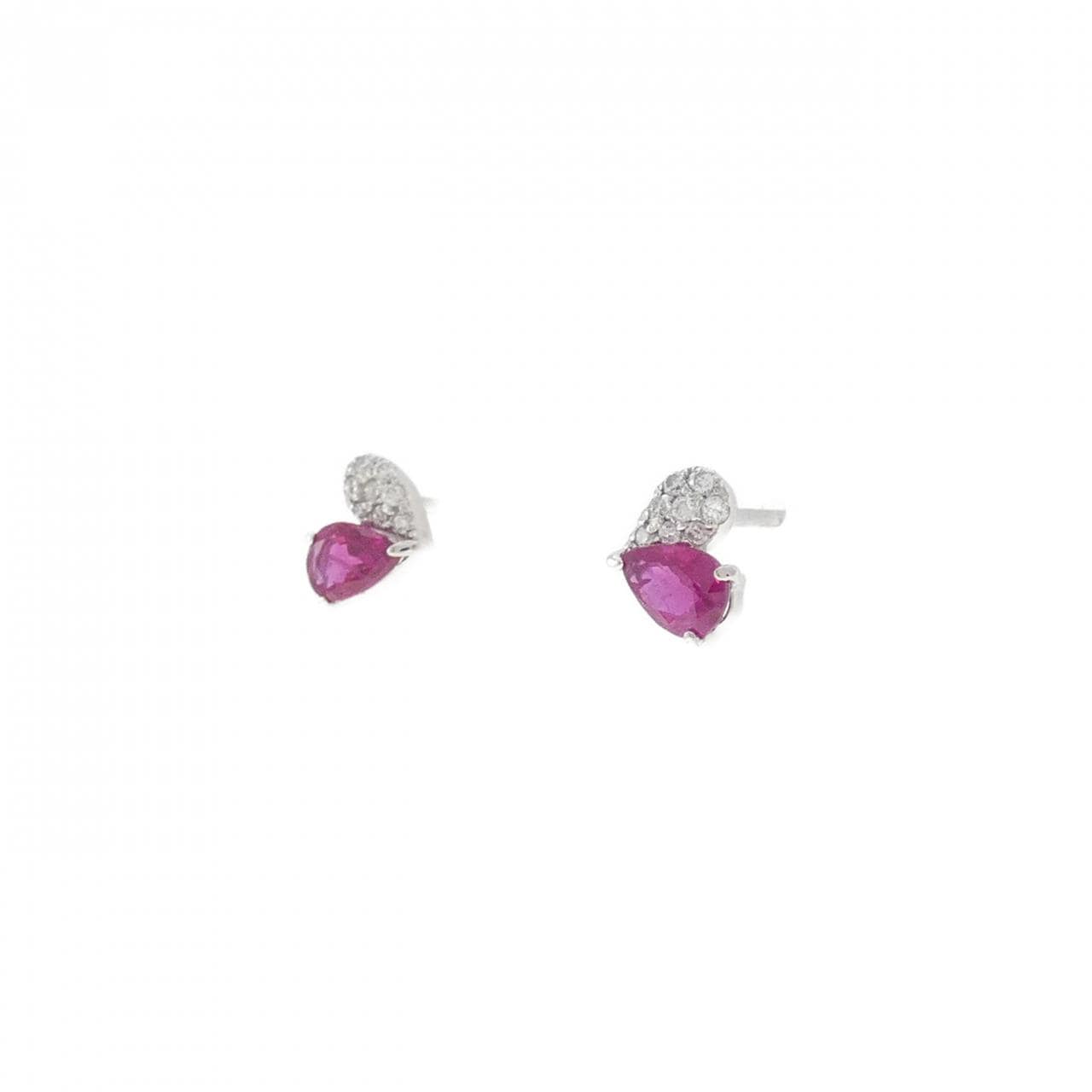 【新品】PT900 ルビー ピアス 0.48CT