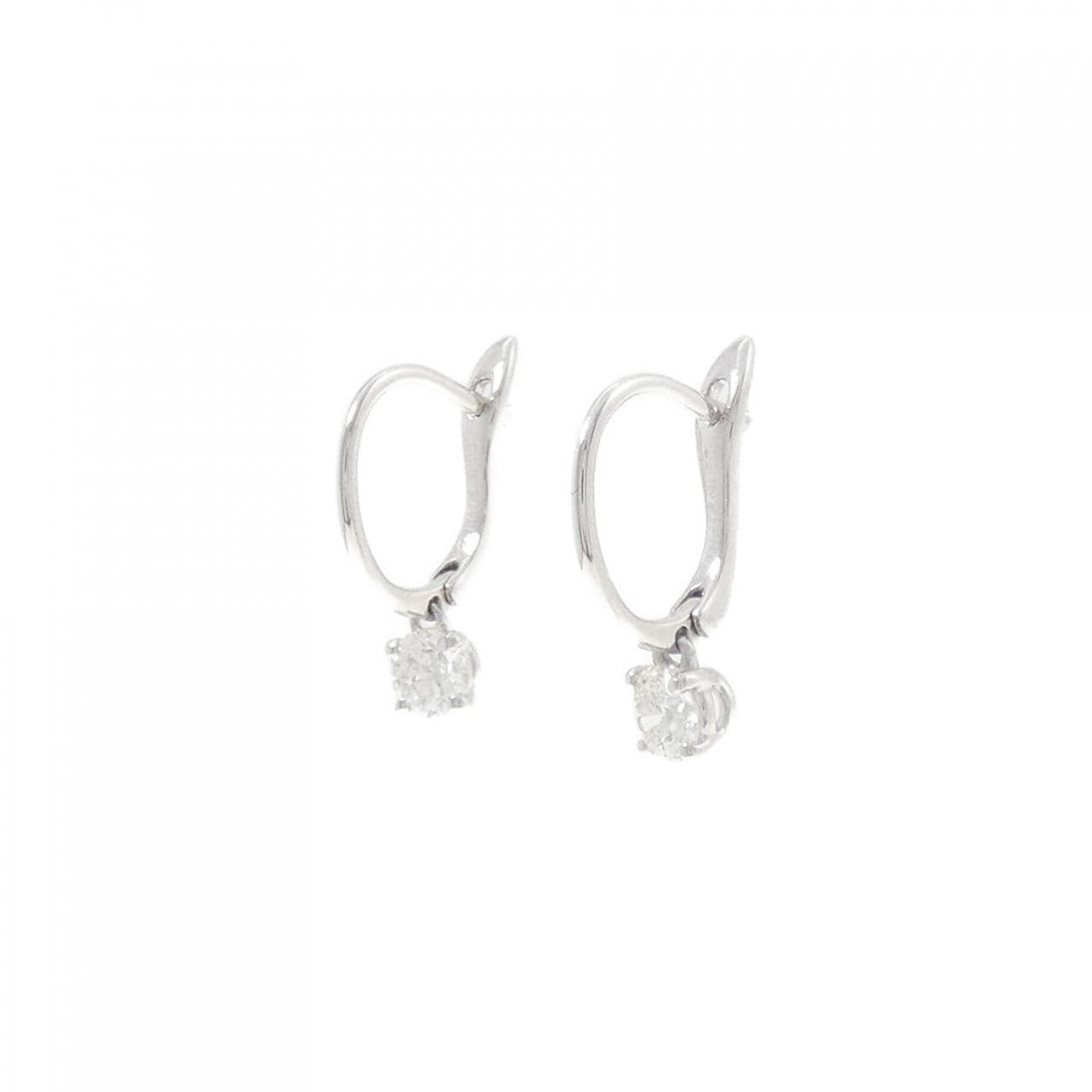 デビアス ダイヤモンド ピアス 0.42CT (H VS2)
