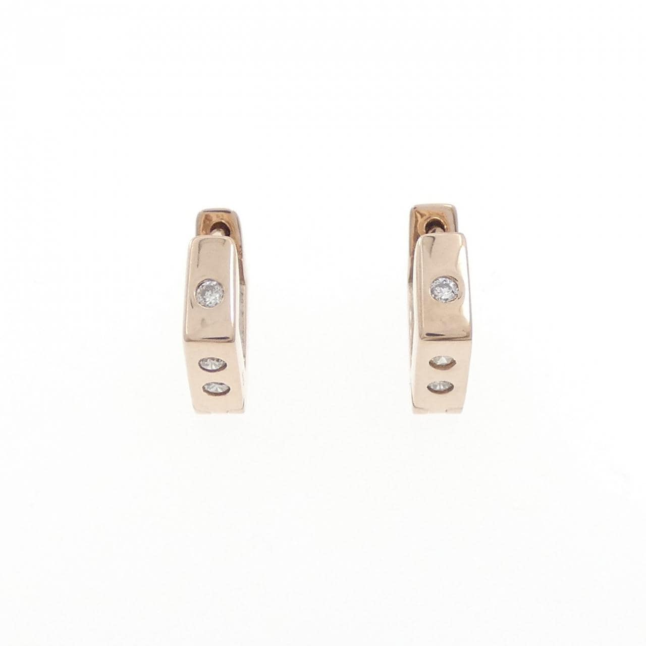 K10PG ダイヤモンド ピアス 0.08CT
