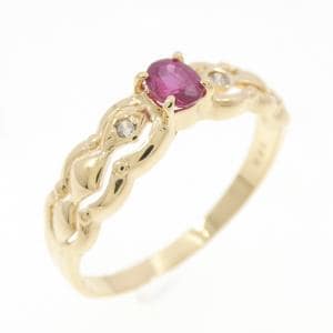 K18YG ルビー リング