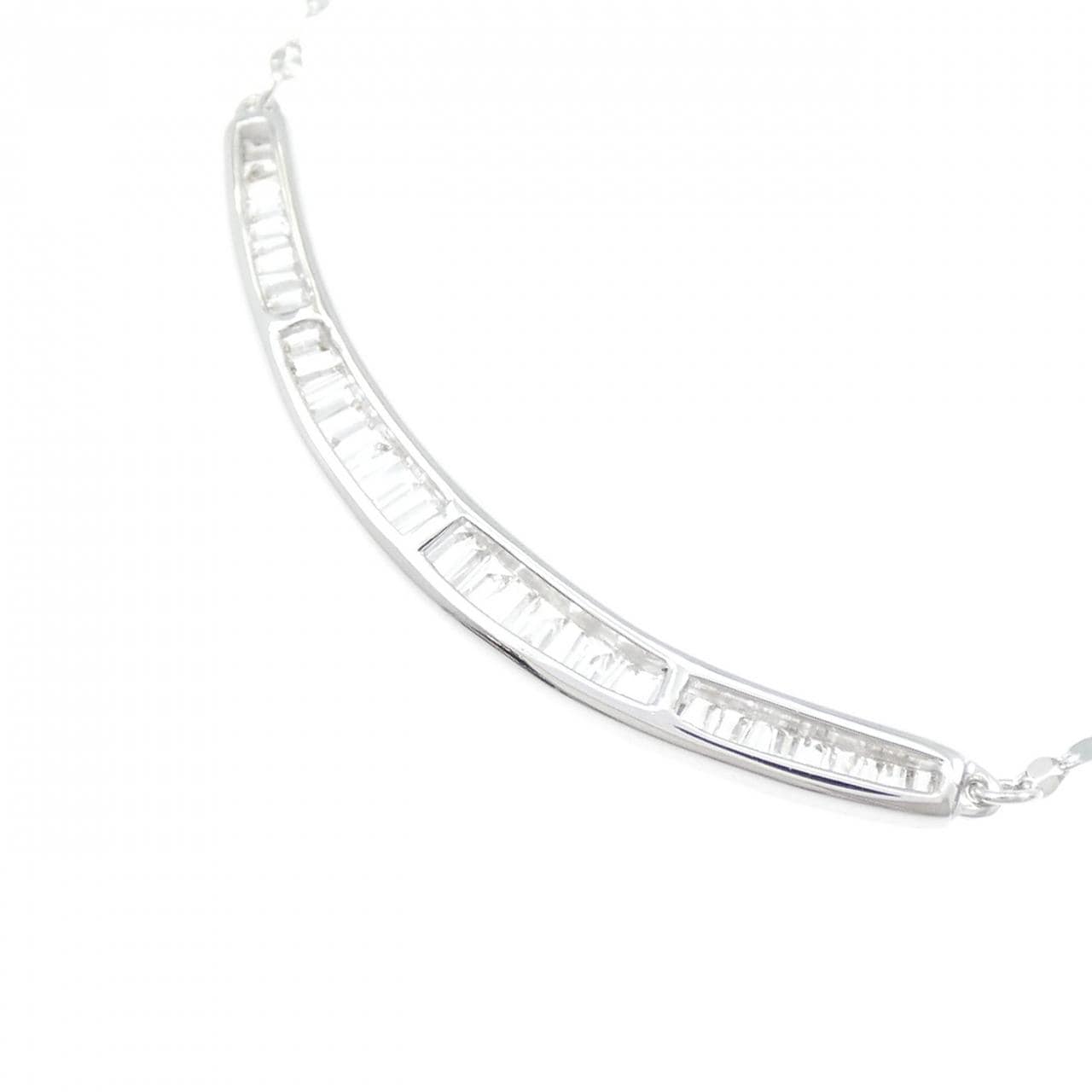 K18WG ダイヤモンド ネックレス 0.25CT