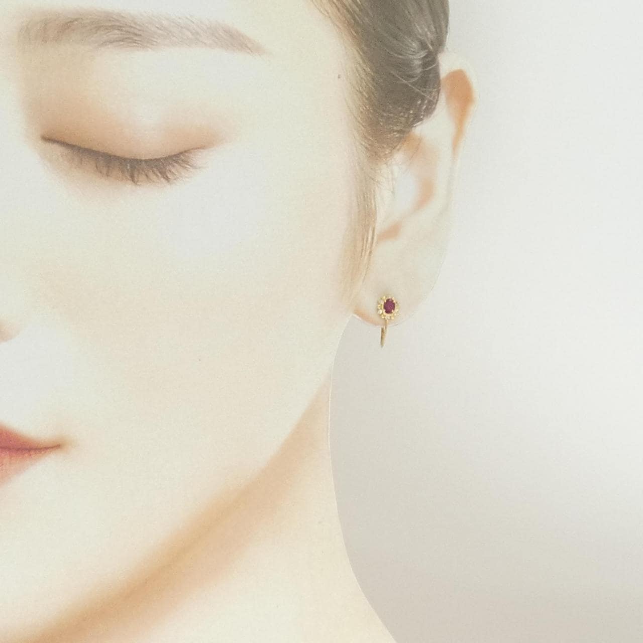 K18YG ルビー イヤリング