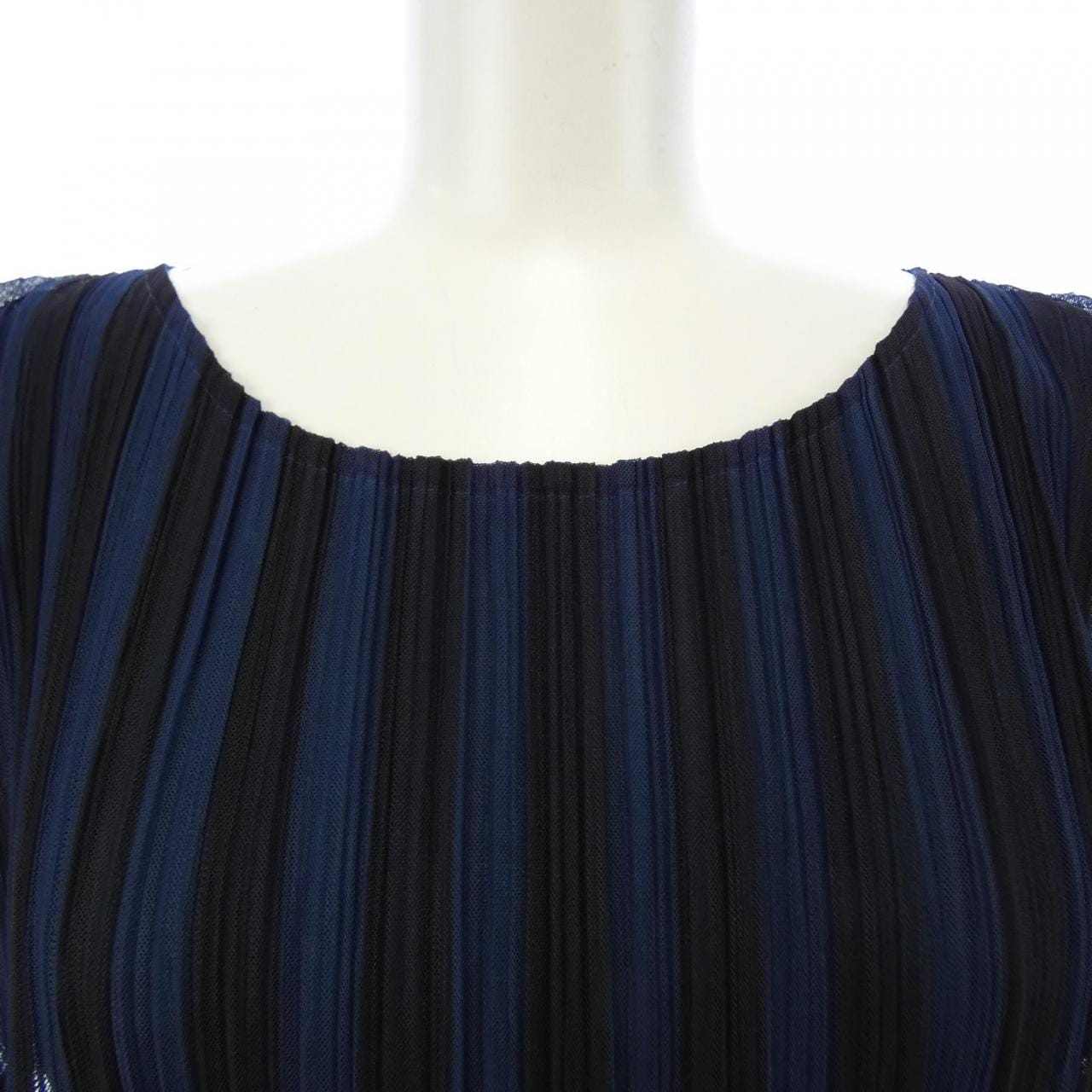 プリーツプリーズ PLEATS PLEASE 2014 メッシュレイヤード ストライプ PP41-JK675 7569022 チュニック