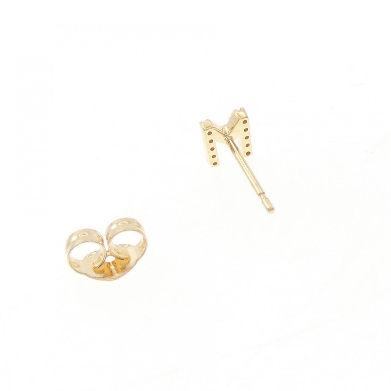 スタージュエリー イニシャルM ダイヤモンド ピアス 0.02CT 片耳