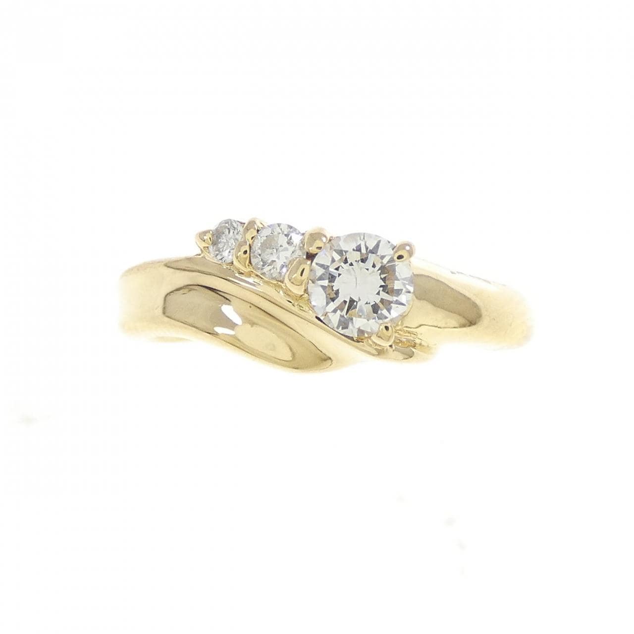 K18YG ダイヤモンド ピンキーリング 0.20CT