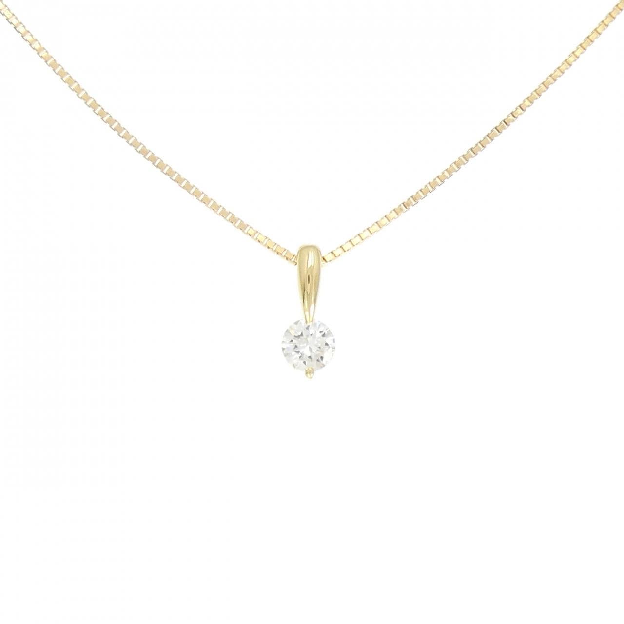 K18YG ソリティア ダイヤモンド ネックレス 0.36CT