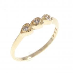 K18YG ハート ダイヤモンド リング 0.06CT