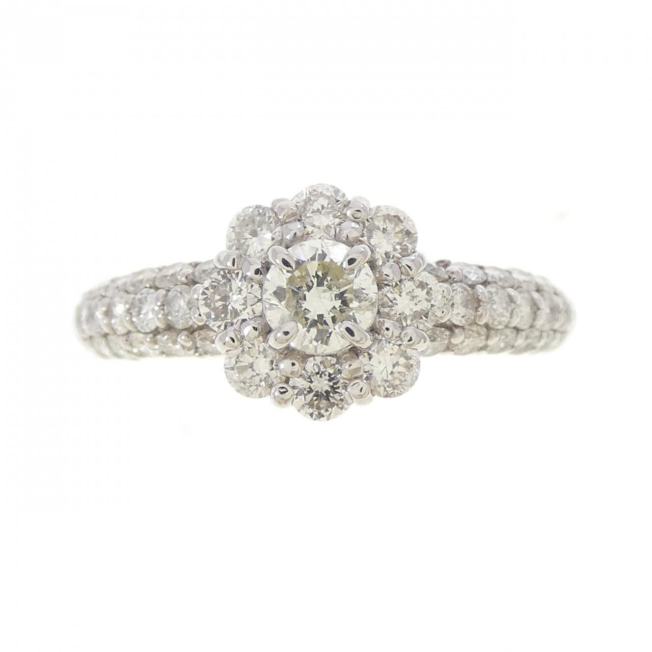 PT900 フラワー ダイヤモンド リング 1.00CT