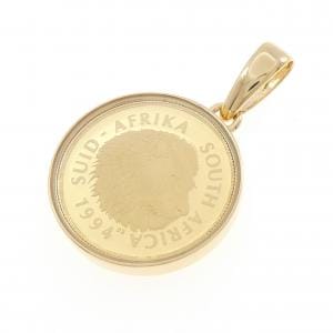 K18YG(枠) コイン ペンダント