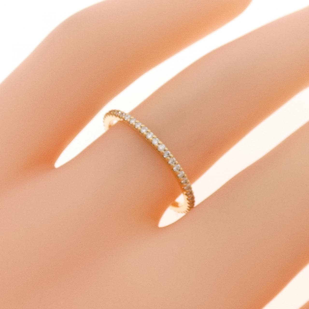 K18YG フルエタニティ ダイヤモンド リング 0.22CT