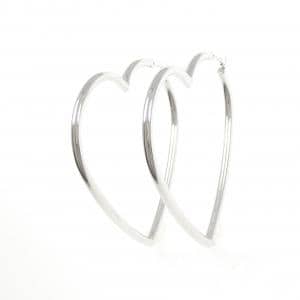 K10WG ハート フープ ピアス