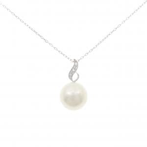 K18WG 白蝶パール ネックレス 10.8mm