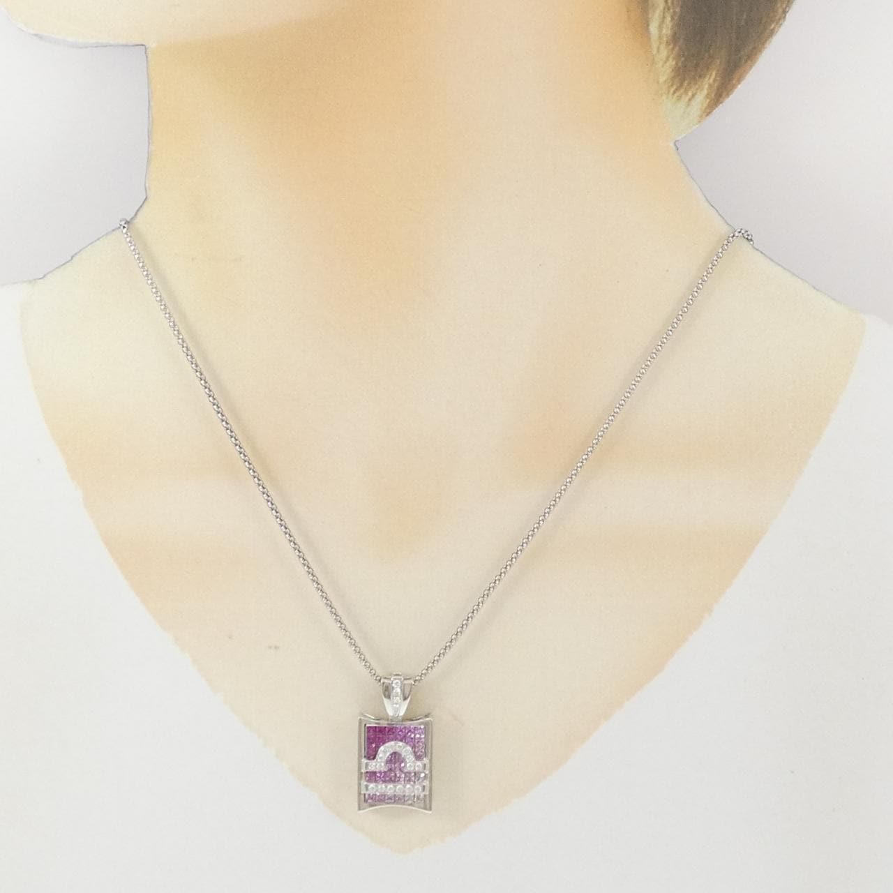 ユキザキ カラーストーン ネックレス