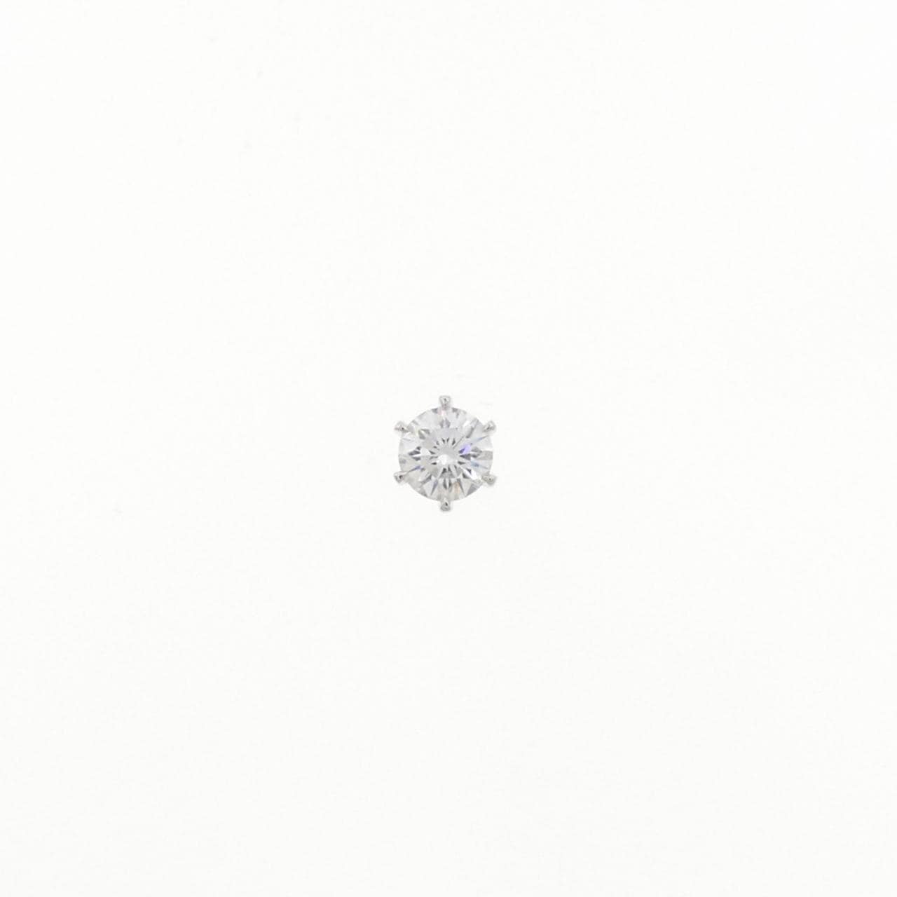 【リメイク】PT900/ST ダイヤモンド ピアス 0.221CT D VVS2 EXT 片耳