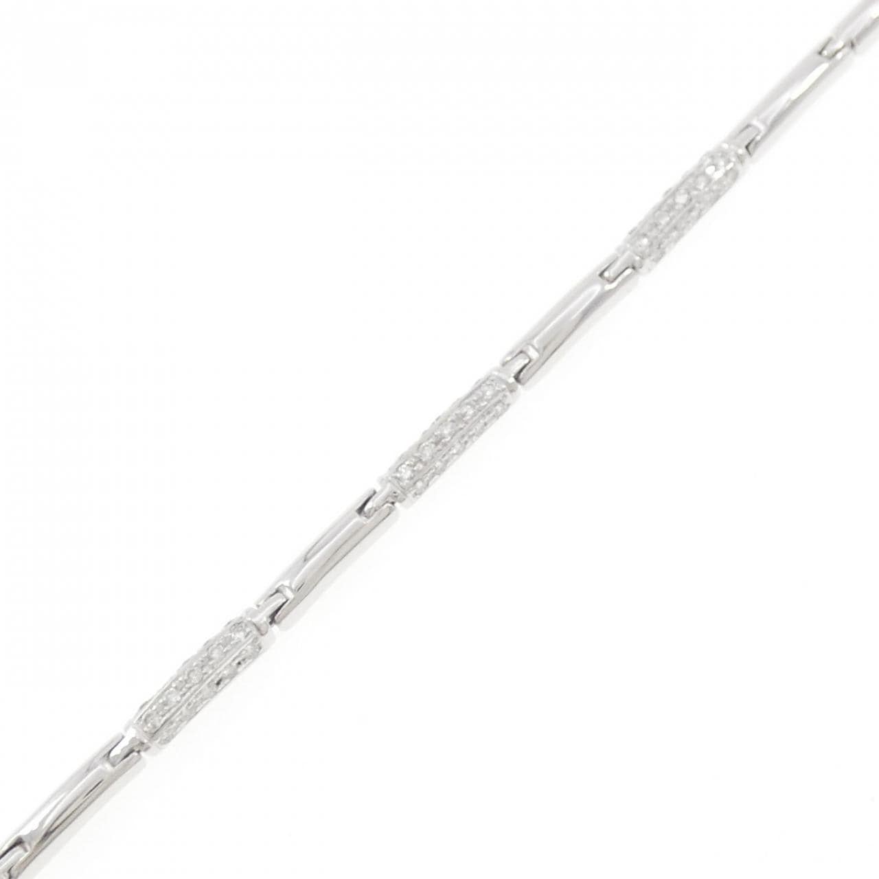 K18WG ダイヤモンド ブレスレット 0.45CT