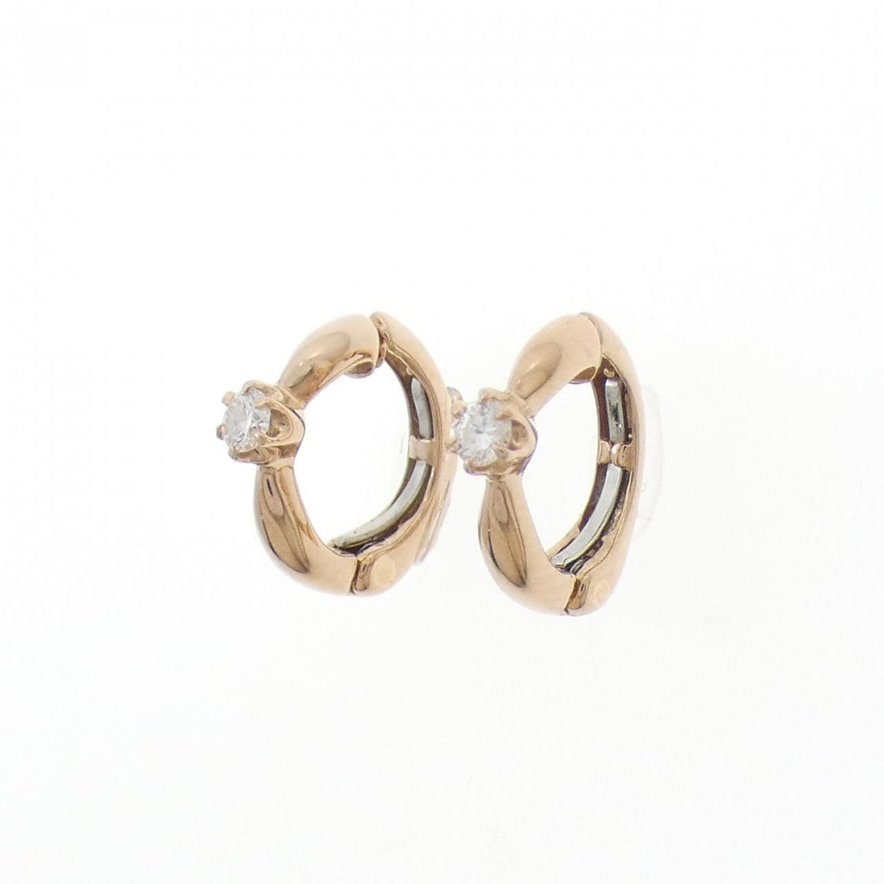 K18PG ダイヤモンド イヤリング 0.10CT