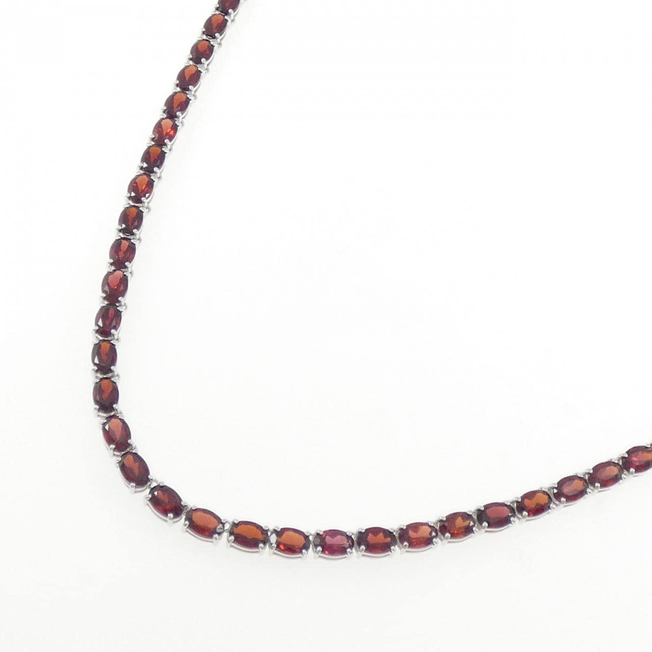 K18WG ガーネット ネックレス 36.00CT