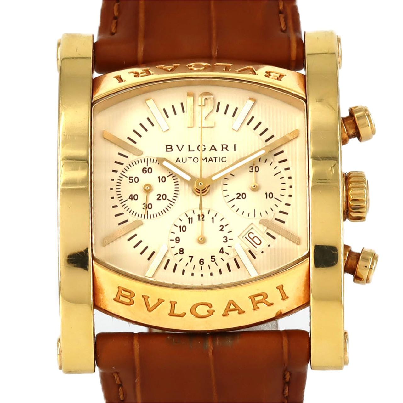 【ノーメンテナンス還元価格】ブルガリ アショーマクロノ YG AA44GCH/AA44C13GLDCH/AT YG 自動巻