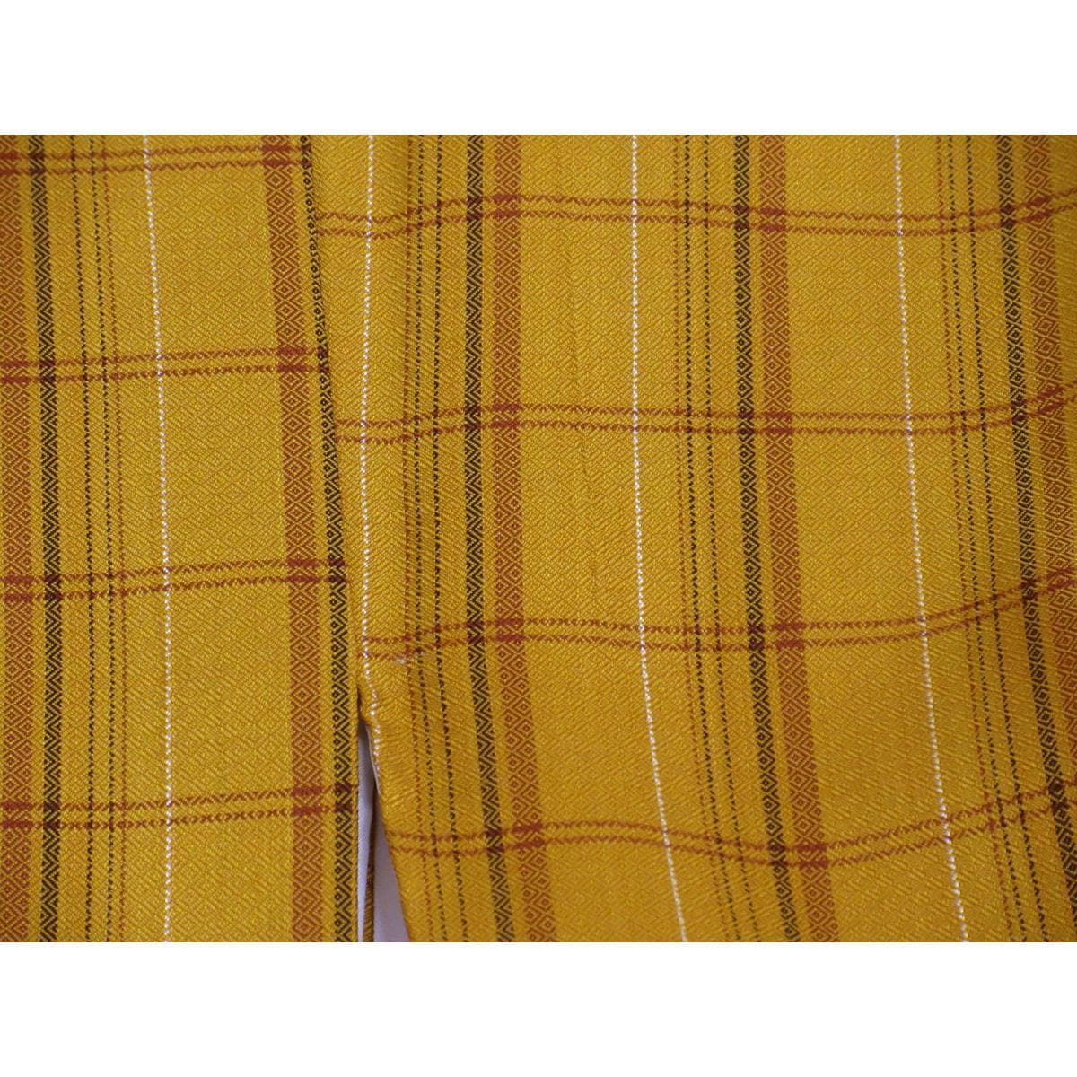 【未使用品】紬　黄八丈　証紙付　まるまなこ