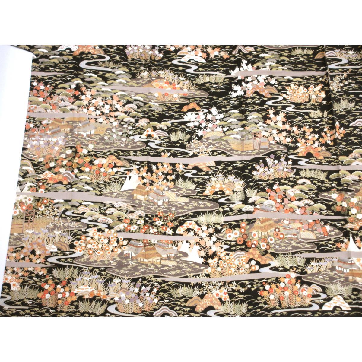 訪問着　友禅金彩加工　刺繍入り