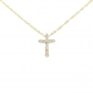 K18YG クロス ダイヤモンド ネックレス 0.30CT