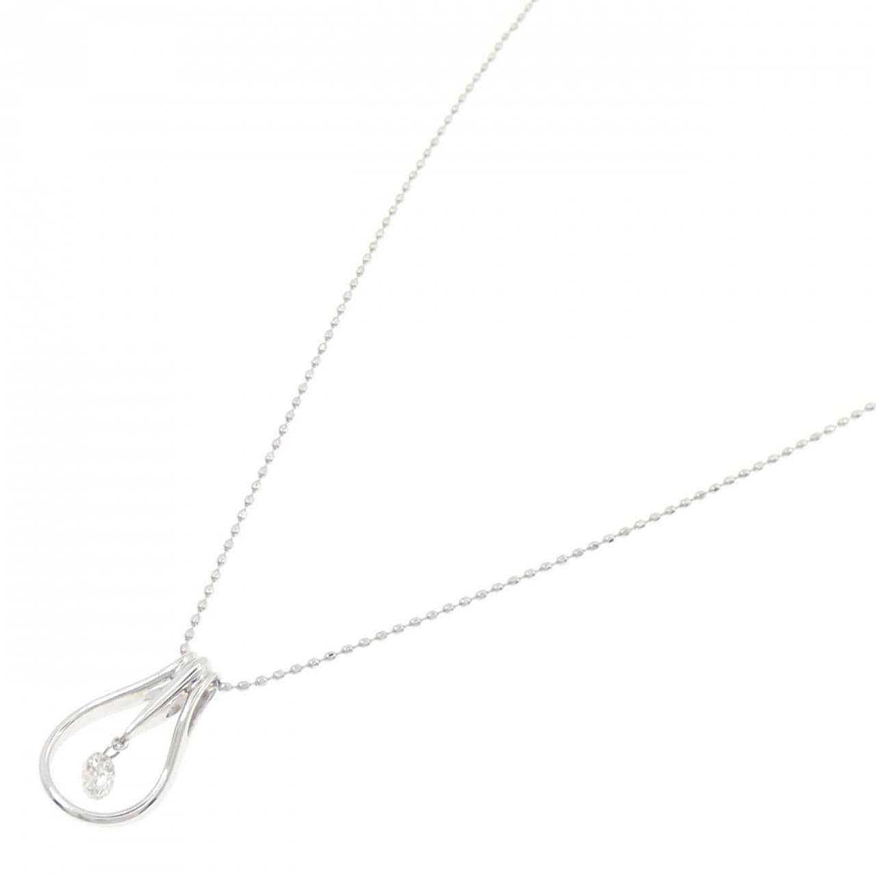 K18WG ダイヤモンド ネックレス 0.10CT