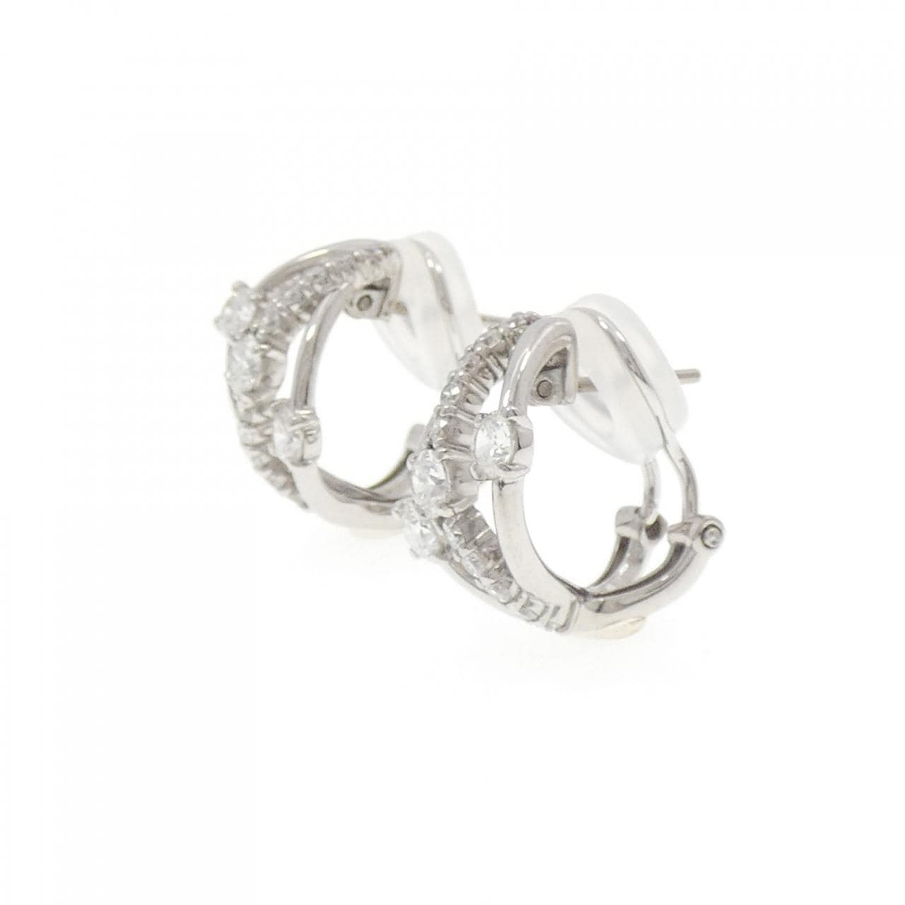 K18WG ダイヤモンド ピアス/イヤリング 1.00CT