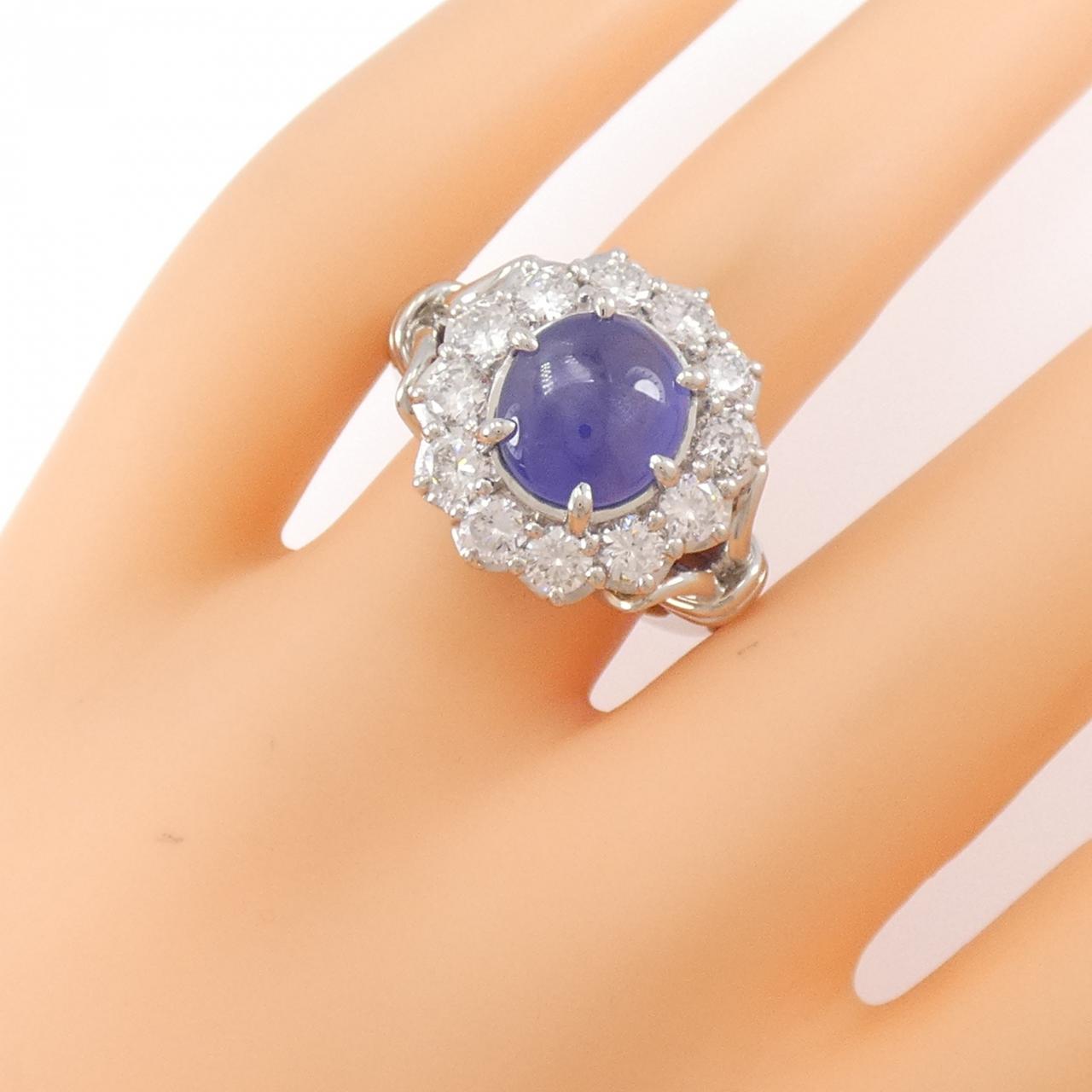PT900 スターサファイヤ リング 5.059CT