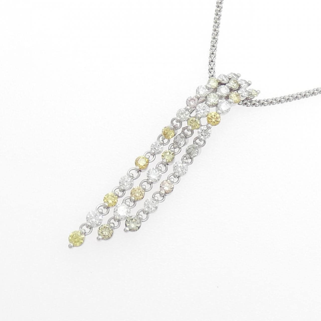 K18WG ダイヤモンド ネックレス 0.85CT