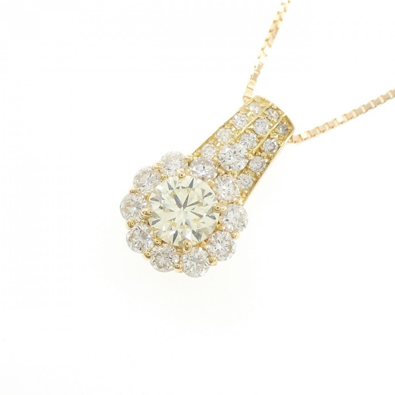 K18YG ダイヤモンド ネックレス 0.715CT LY SI1 VG